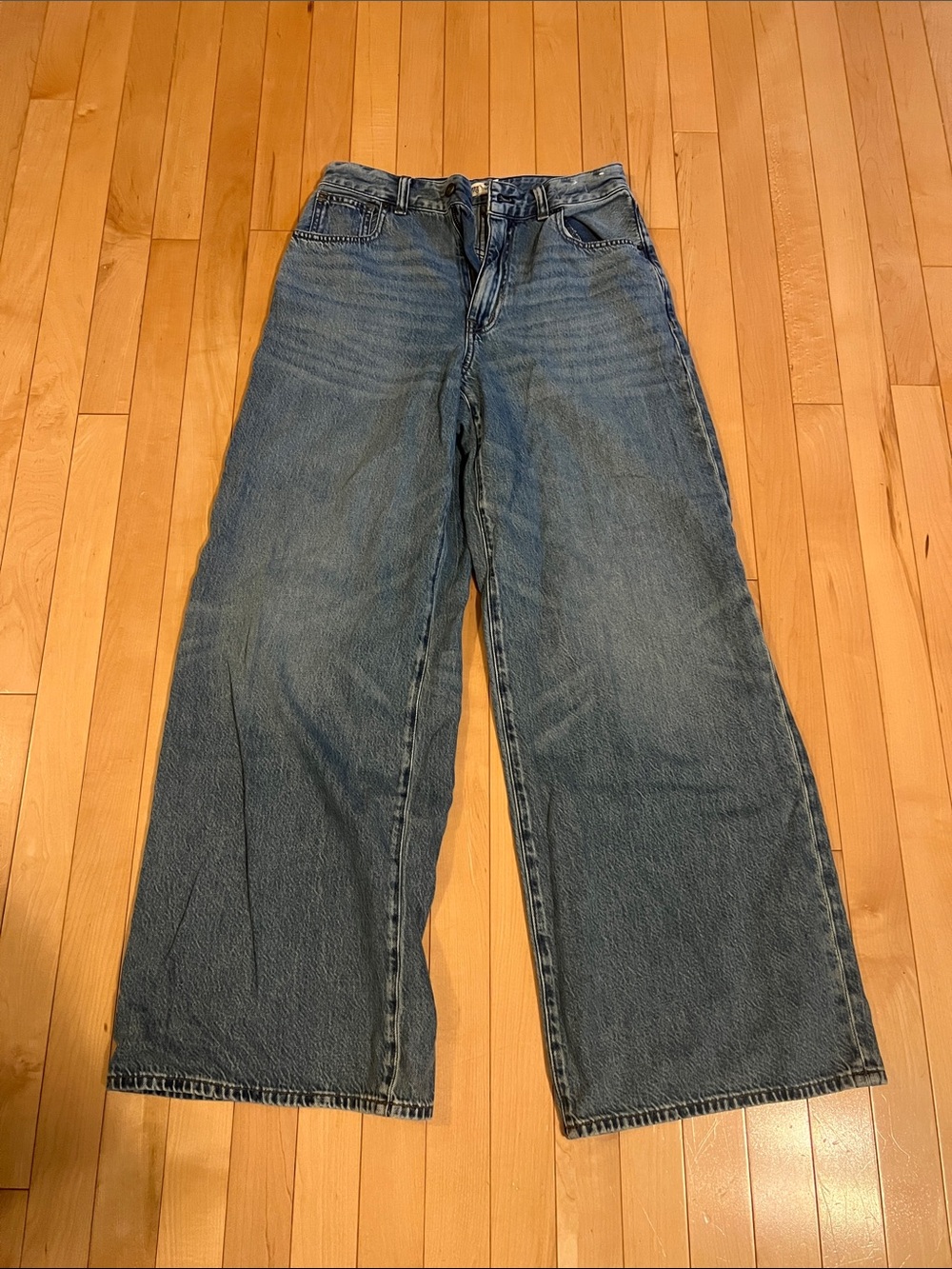 Madewell Curvy Super Wide Leg Jeans Size 27 Worn Once